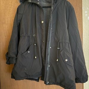 Men's Black Hooded Jacket